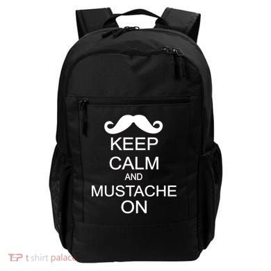 Keep Calm And Mustache On Backpack