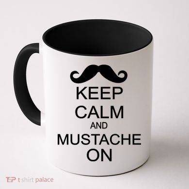 Keep Calm And Mustache On Coffee Mug