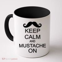 Keep Calm And Mustache On Coffee Mug thumb 0