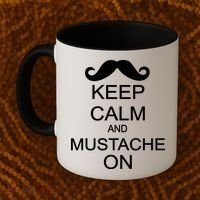 Keep Calm And Mustache On Coffee Mug thumb 2