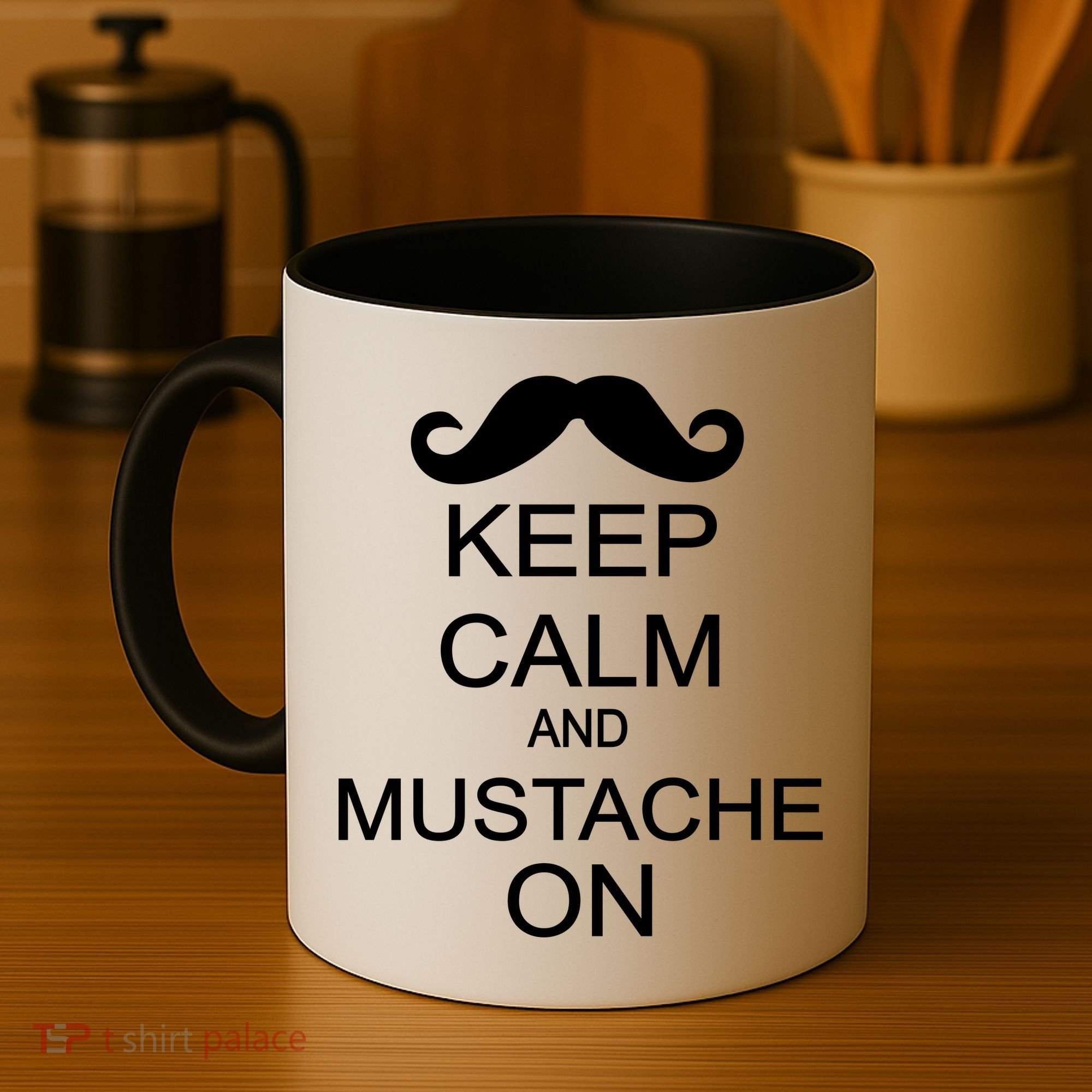 Keep Calm And Mustache On Coffee Mug