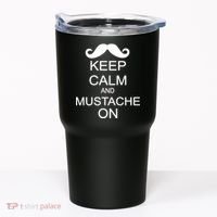 Keep Calm And Mustache On Tumbler thumb 0