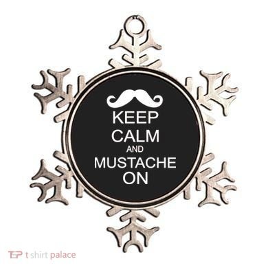 Keep Calm And Mustache On Ornament