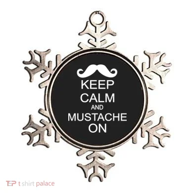 Keep Calm And Mustache On Ornament