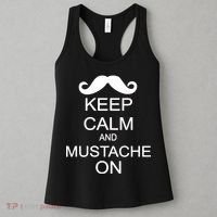 Keep Calm And Mustache On Women's Tank Top thumb 3