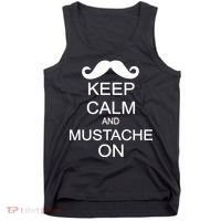 Keep Calm And Mustache On Tank Top thumb 0