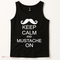 Keep Calm And Mustache On Tank Top thumb 2