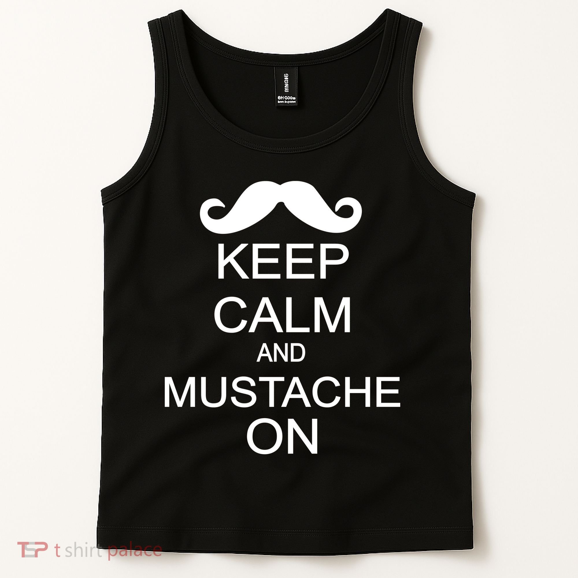 Keep Calm And Mustache On Tank Top