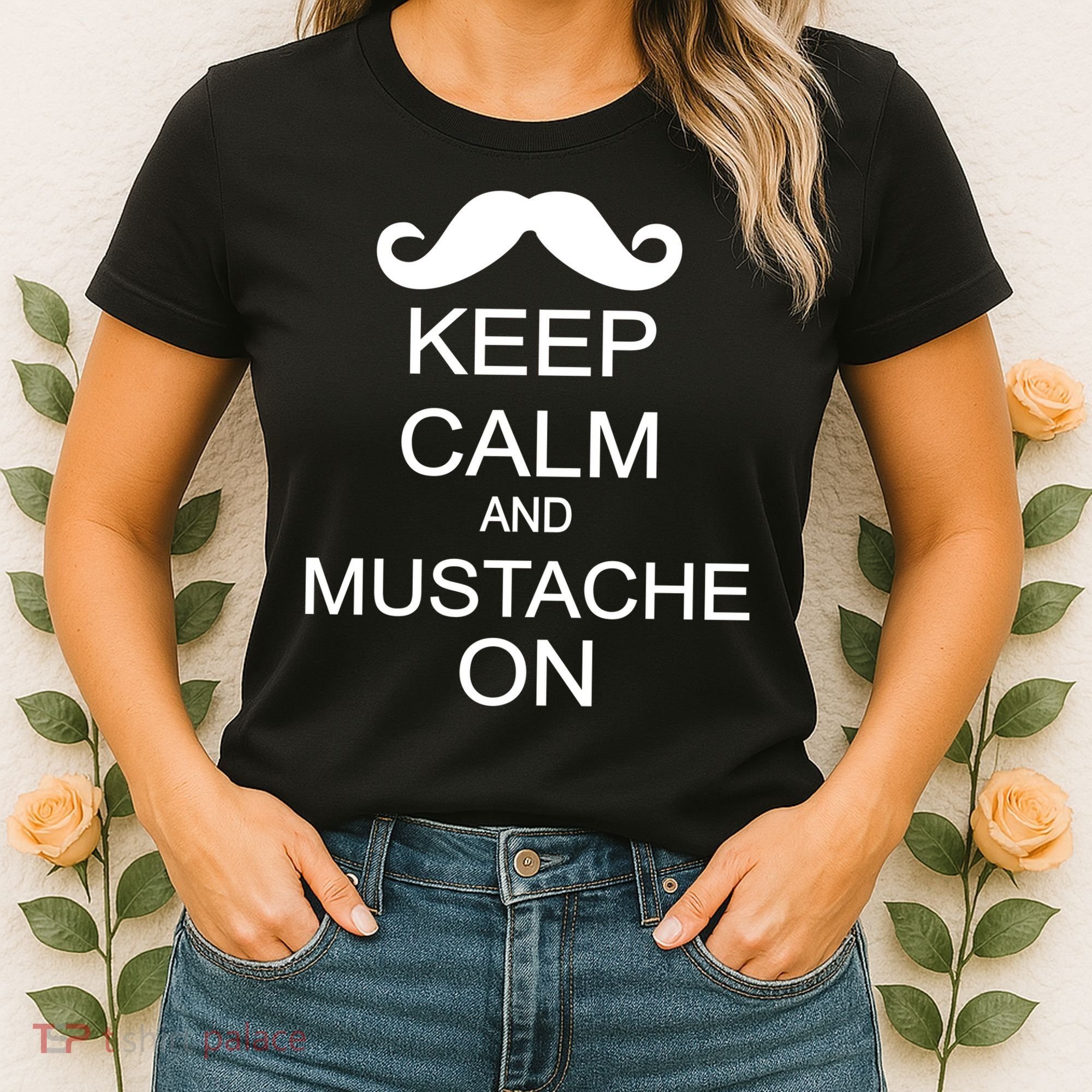 Keep Calm And Mustache On Women's T-Shirt