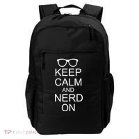 Keep Calm and Nerd On Backpack thumb 0