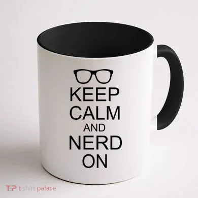 Keep Calm and Nerd On Coffee Mug back