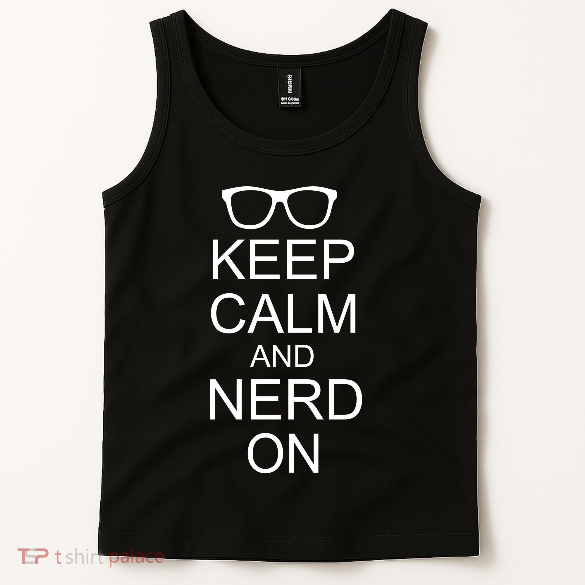 Keep Calm and Nerd On Tank Top