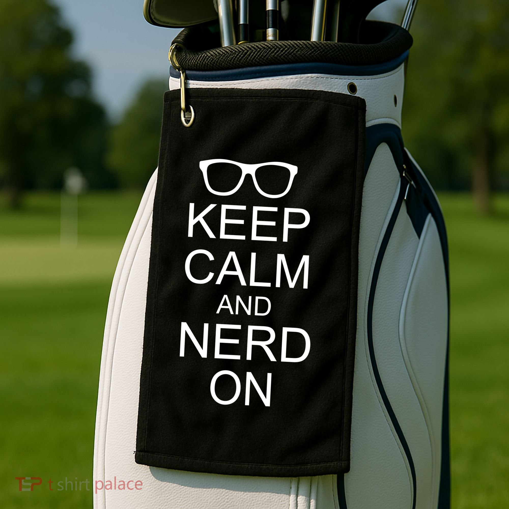 Keep Calm and Nerd On Golf Towel