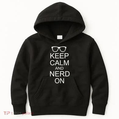 Keep Calm and Nerd On Kids Hoodie
