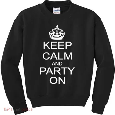 Keep Calm and Party On Kids Sweatshirt