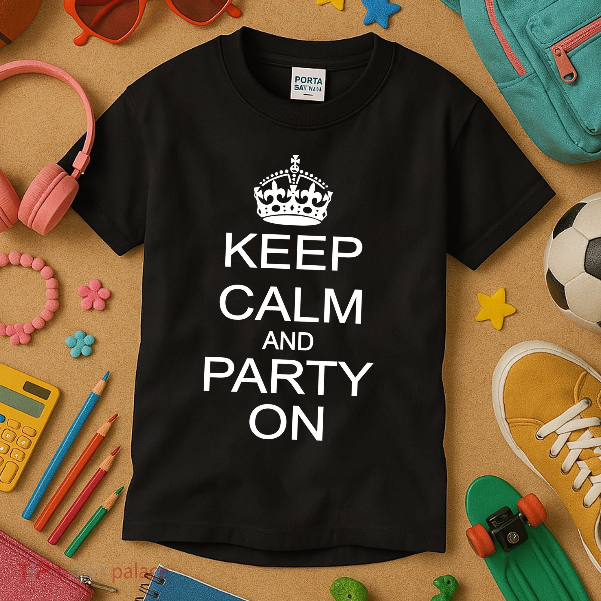 Keep Calm and Party On Kids T-Shirt