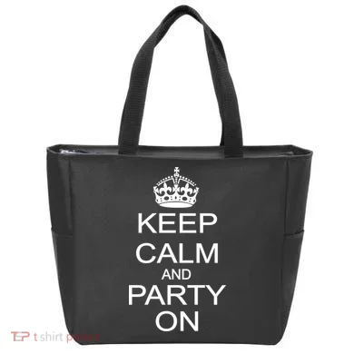 Keep Calm and Party On Tote Bag