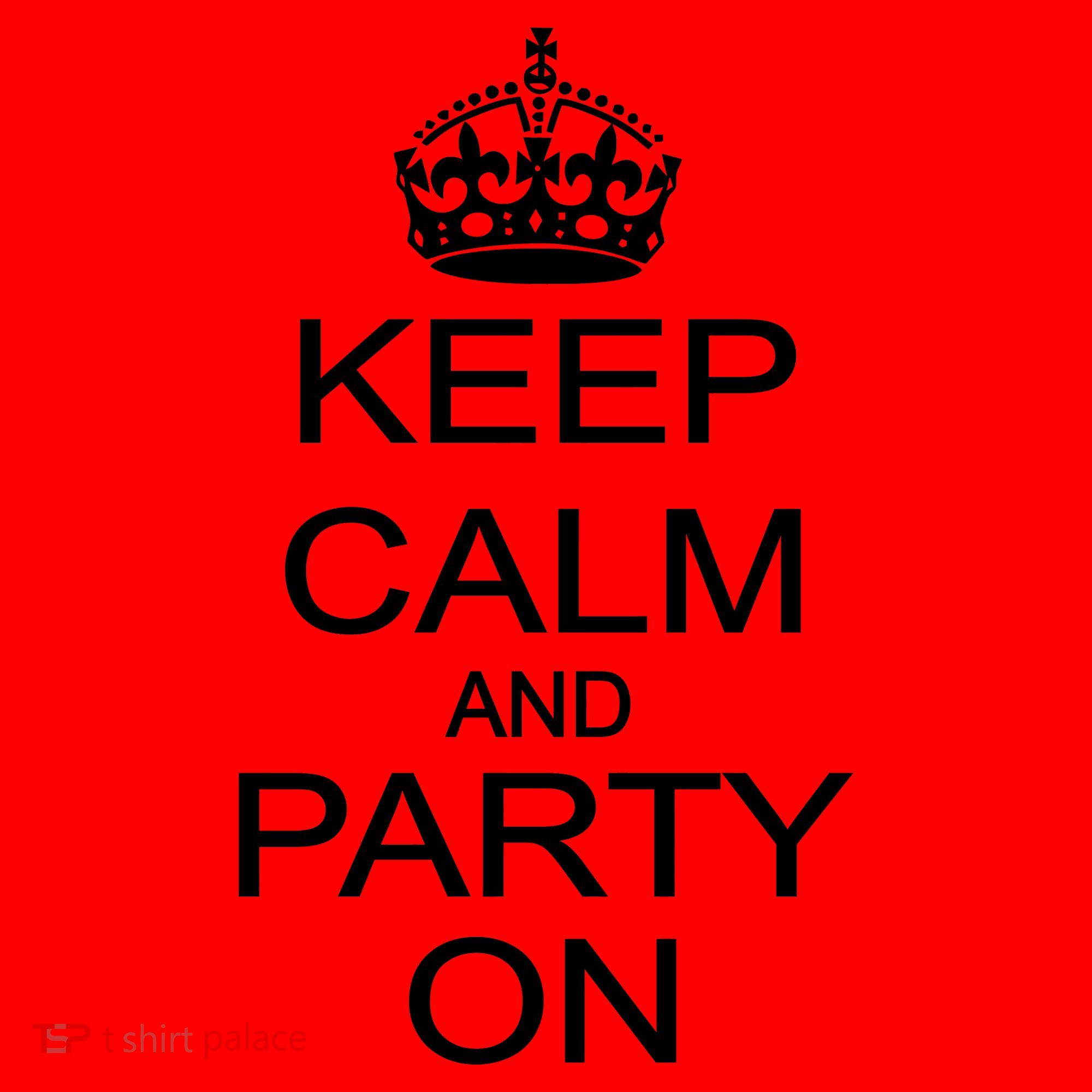 Keep Calm and Party On Santa Hat