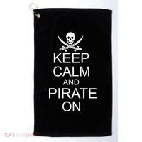 Keep Calm and Pirate On Golf Towel thumb 0