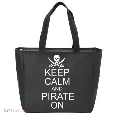 Keep Calm and Pirate On Tote Bag