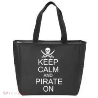 Keep Calm and Pirate On Tote Bag thumb 0