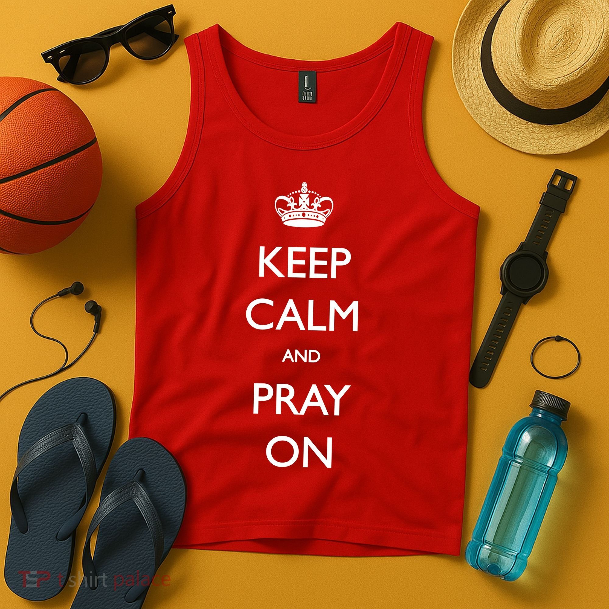 Keep Calm And Pray On Tank Top