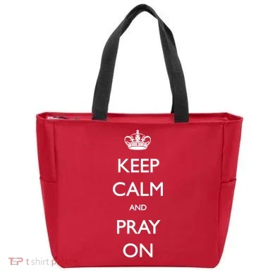 Keep Calm And Pray On Tote Bag