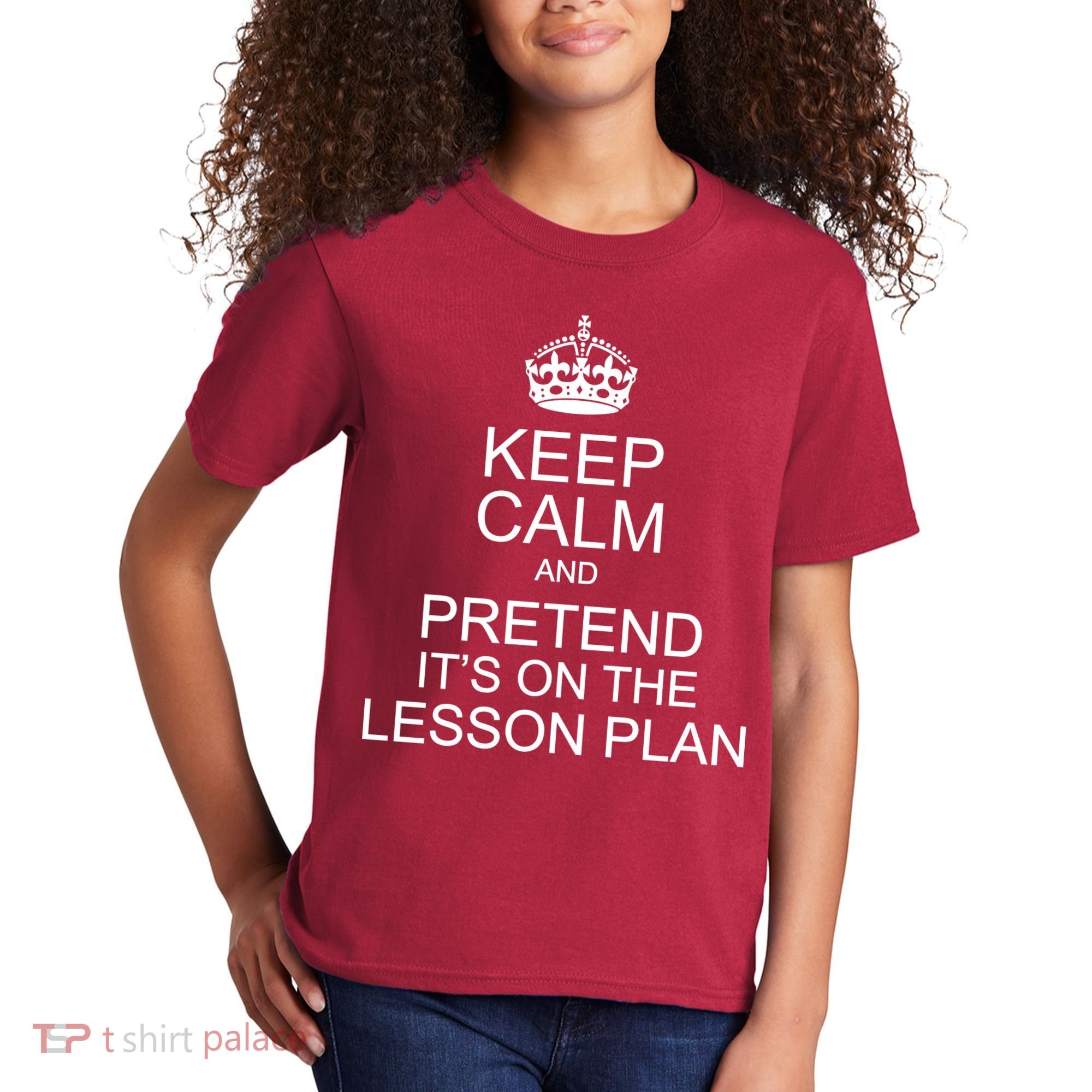 Keep Calm And Pretend It's On The Lesson Plan Kids T-Shirt