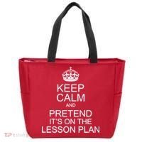 Keep Calm And Pretend It's On The Lesson Plan Tote Bag thumb 0