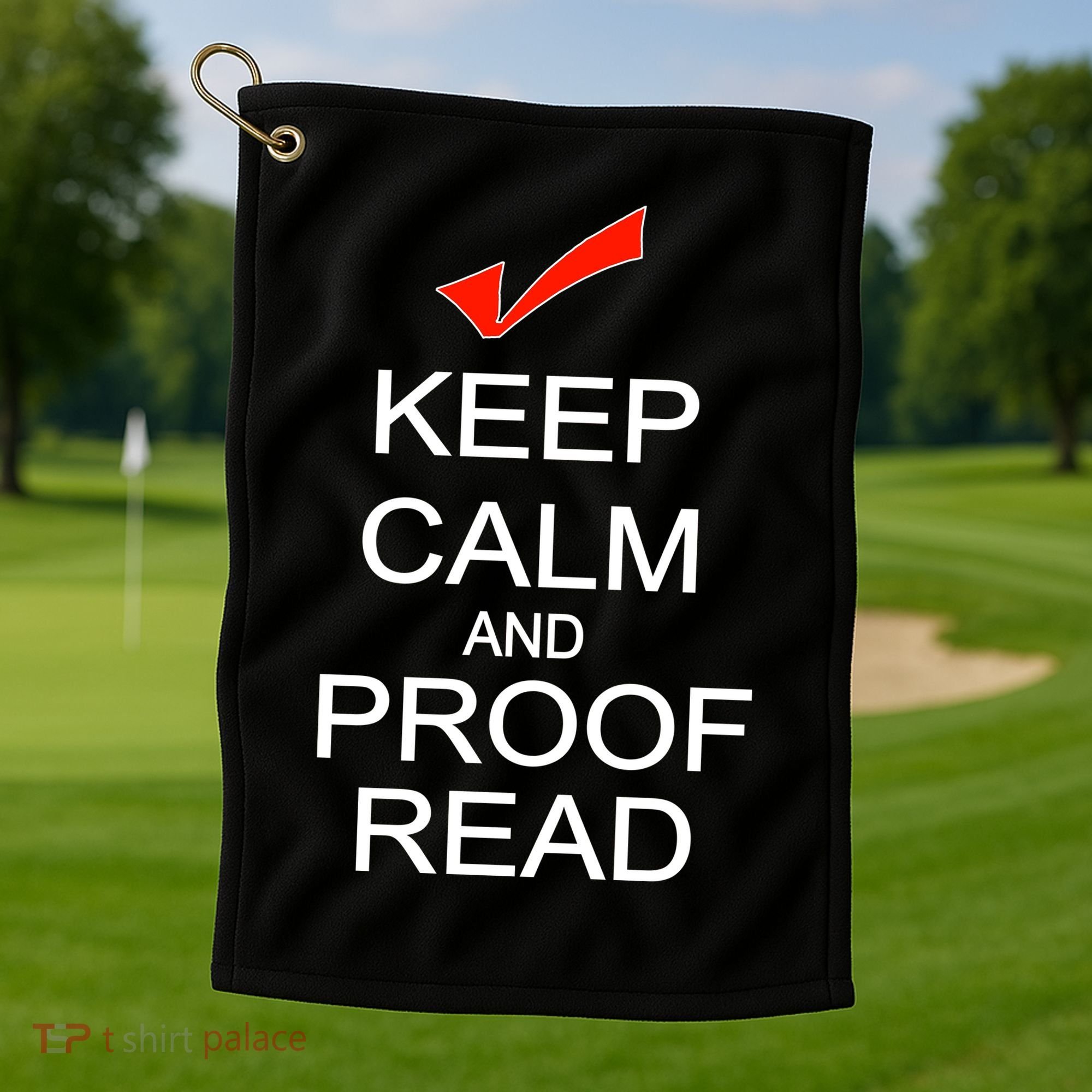 Keep Calm and Proof Read Golf Towel