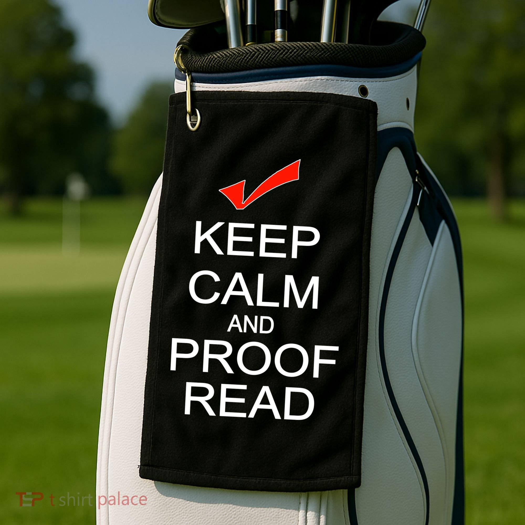 Keep Calm and Proof Read Golf Towel