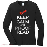 Keep Calm and Proof Read Women's Long Sleeve Shirt thumb 0