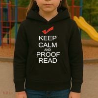 Keep Calm and Proof Read Kids Hoodie thumb 3