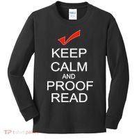 Keep Calm and Proof Read Kids Long Sleeve Shirt thumb 0