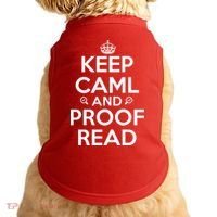 Keep Calm And Proof Read Funny Doggie Tank thumb 0