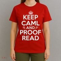 Keep Calm And Proof Read Funny T-Shirt thumb 4