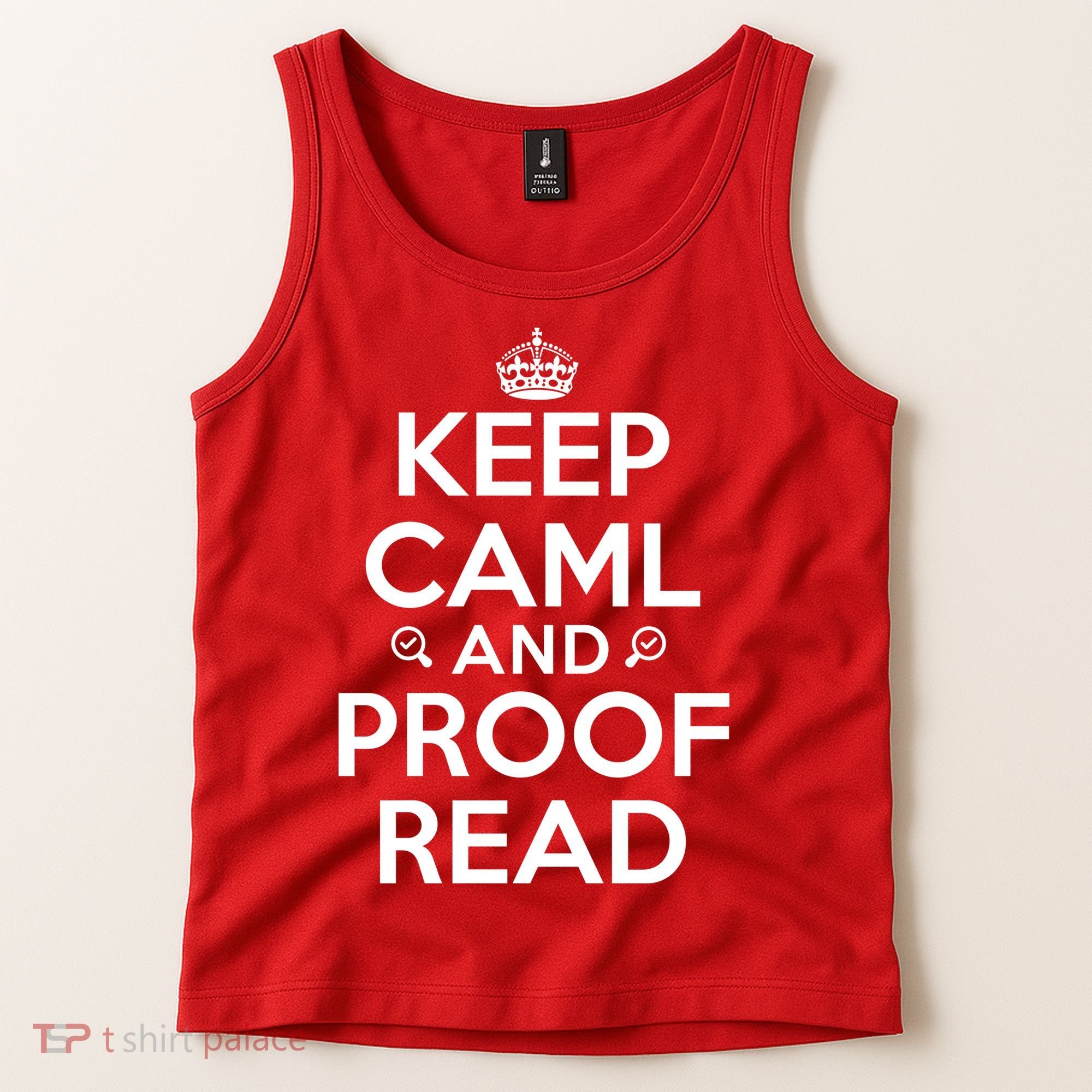Keep Calm And Proof Read Funny Tank Top