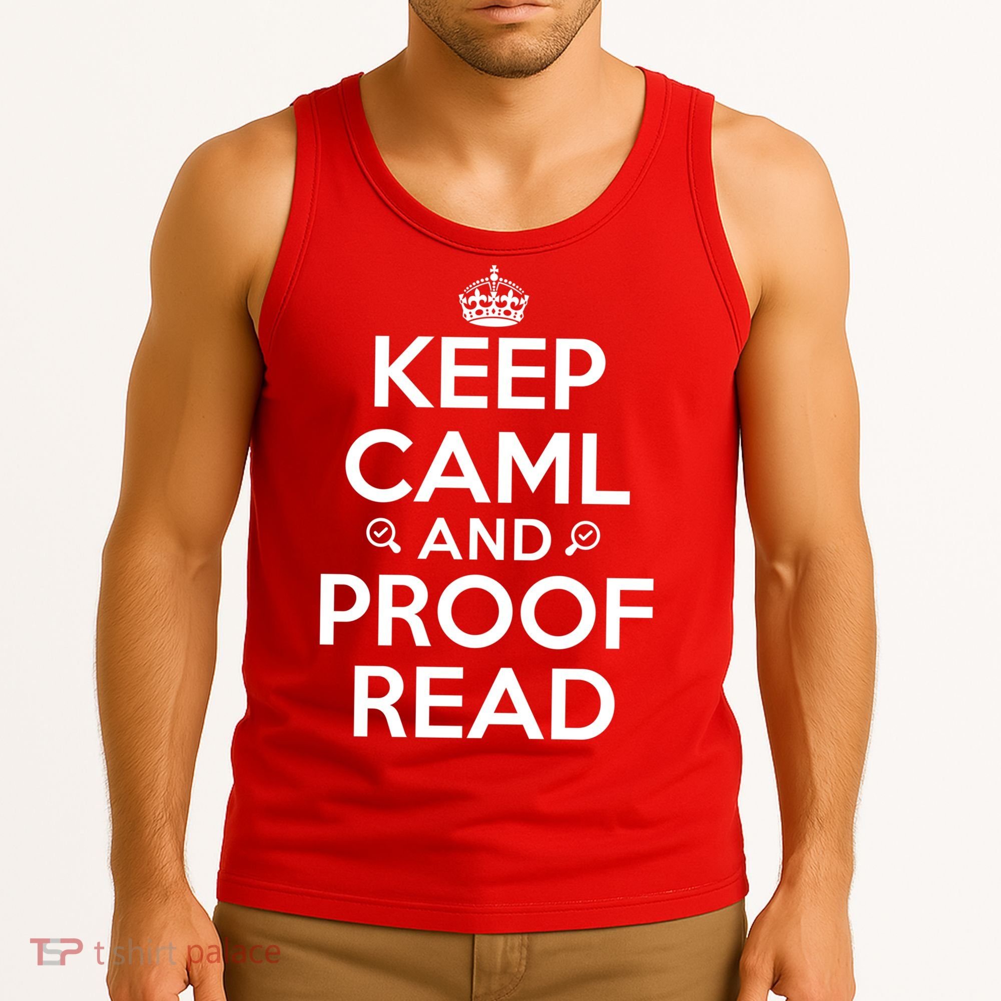 Keep Calm And Proof Read Funny Tank Top