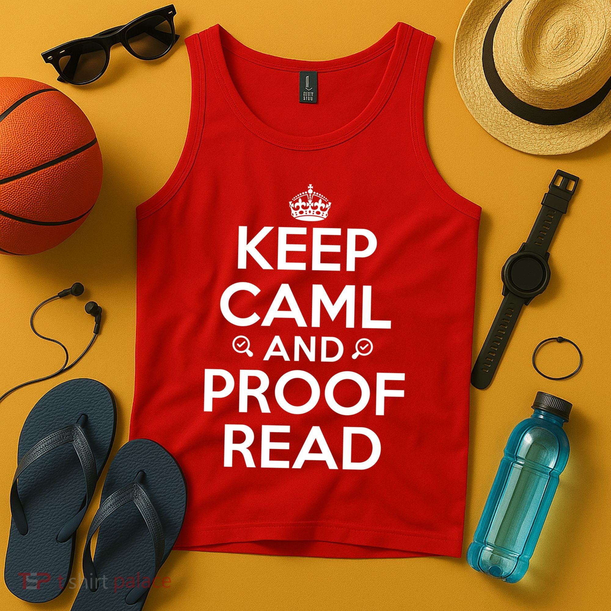 Keep Calm And Proof Read Funny Tank Top