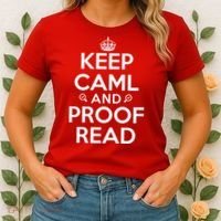 Keep Calm And Proof Read Funny Women's T-Shirt thumb 2