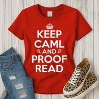 Keep Calm And Proof Read Funny Women's T-Shirt thumb 3