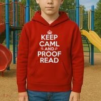 Keep Calm And Proof Read Funny Kids Hoodie thumb 2