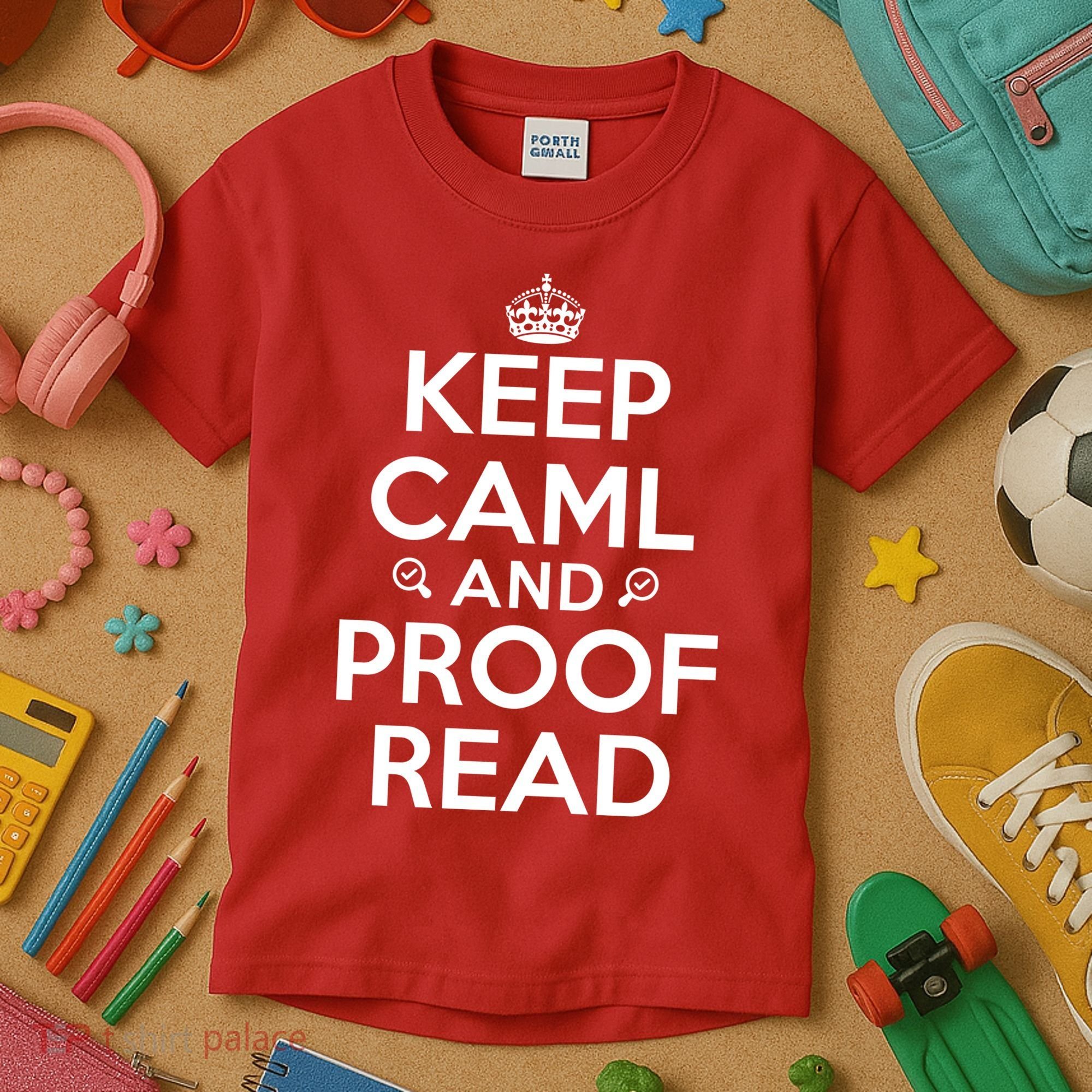 Keep Calm And Proof Read Funny Kids T-Shirt