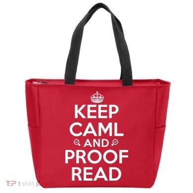 Keep Calm And Proof Read Funny Tote Bag