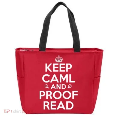 Keep Calm And Proof Read Funny Tote Bag