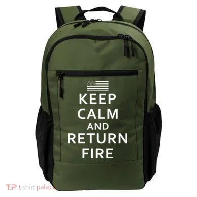 Keep Calm and Return Fire 2nd Amendment Backpack