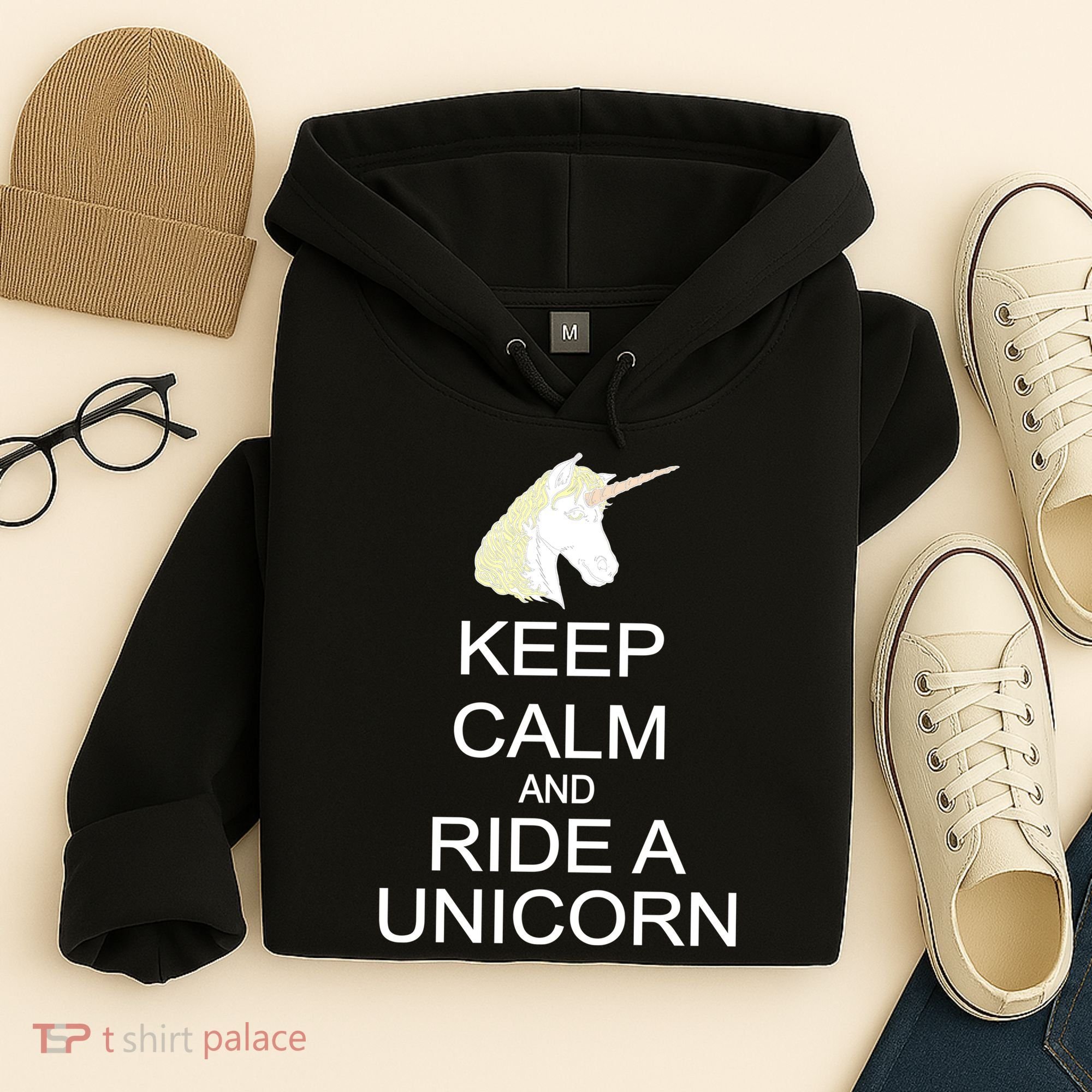 Keep Calm and Ride A Unicorn Hoodie