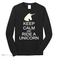 Keep Calm and Ride A Unicorn Long Sleeve Shirt thumb 0