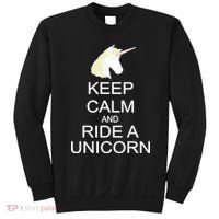 Keep Calm and Ride A Unicorn Sweatshirt thumb 0