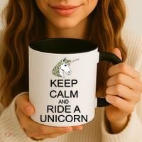Keep Calm and Ride A Unicorn Coffee Mug thumb 3